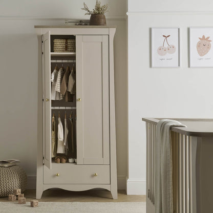 Cuddleco Clara 2 Door Nursery Wardrobe - Cashmere & Ash