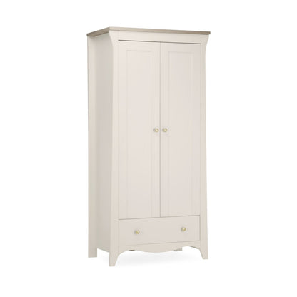 Cuddleco Clara 2 Door Nursery Wardrobe - Cashmere & Ash