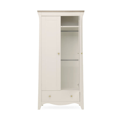 Cuddleco Clara 2 Door Nursery Wardrobe - Cashmere & Ash