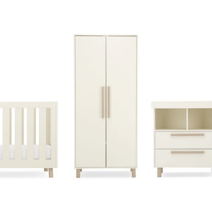 CuddleCo Harper 3 Piece Nursery Furniture Set - Cream & Ash