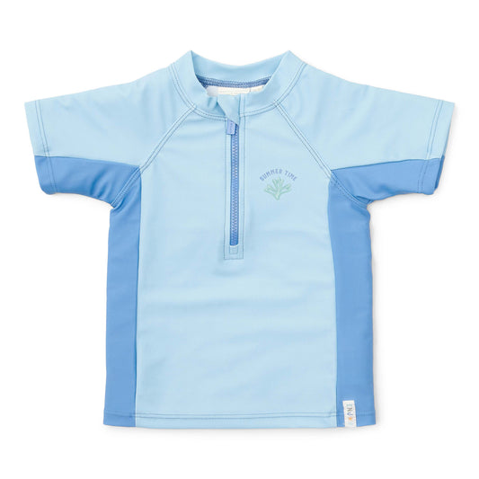 Little Dutch Swim T-shirt With Short Sleeves - Blue Whale