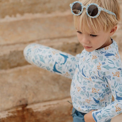 Little Dutch Long-Sleeve Rash Vest Ocean Dreams Blue