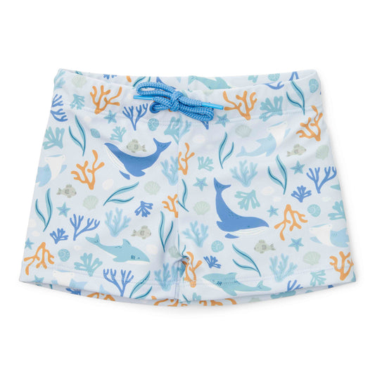 Little Dutch Swimming Trunks In Print Ocean Dreams Blue