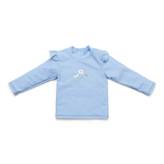 Little Dutch Long-Sleeve Rash Vest Blue Daisies