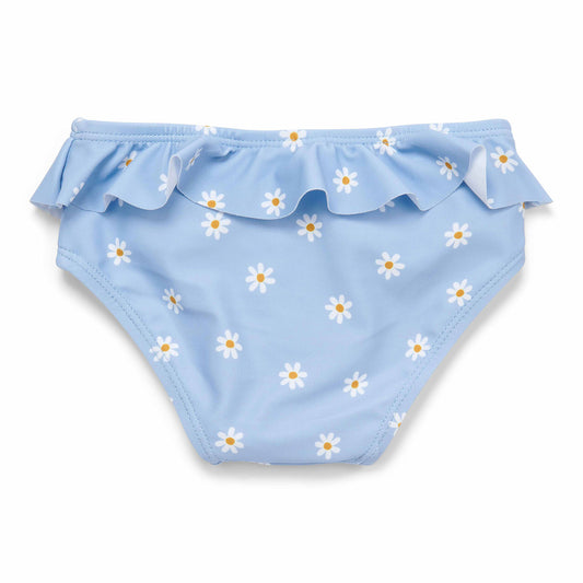 Little Dutch Flounce Bikini Bottoms Daisies Blue - Back