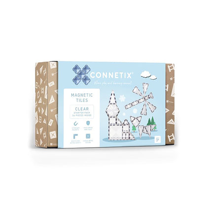 Connetix Tiles - 34 Piece Clear Starter Pack