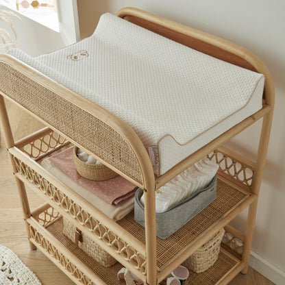 CuddleCo Aria Rattan Changing Table - Natural