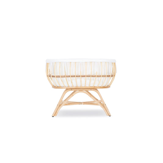 CuddleCo Aria Rattan Crib - Natural