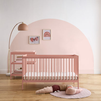 CuddleCo Nola 2 Piece Nursery Furniture Set - Blush Pink