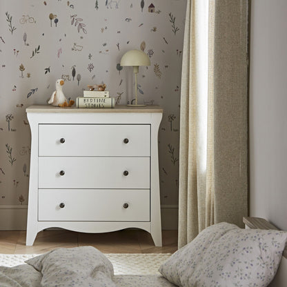 CuddleCo Clara 3 Drawer Dresser & Changer - White & Ash