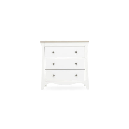 CuddleCo Clara 3 Piece Nursery Furniture Set- White & Ash