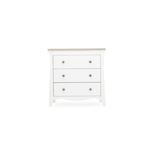 CuddleCo Clara 3 Drawer Dresser & Changer - White & Ash