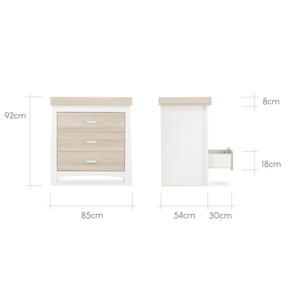 CuddleCo Ada Dresser & Changer - White & Ash