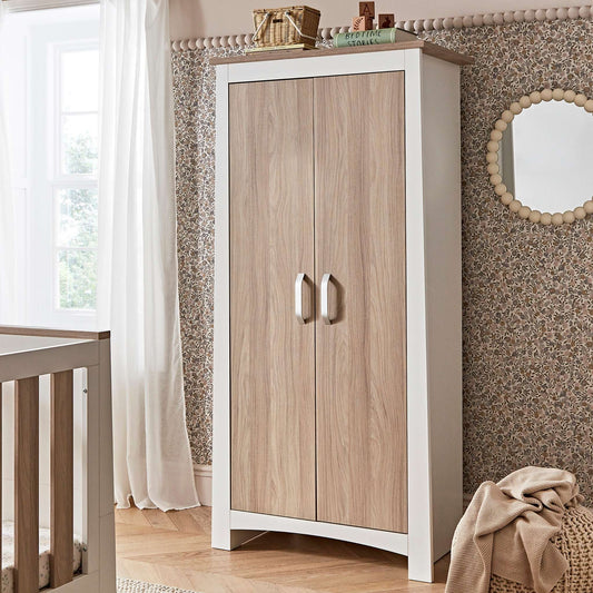 CuddleCo Ada Nursery Wardrobe - White & Ash