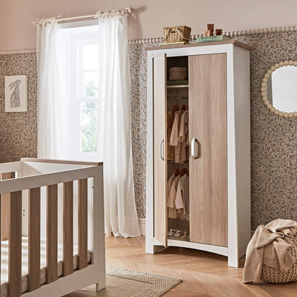 CuddleCo Ada Nursery Wardrobe - White & Ash