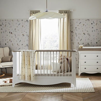 CuddleCo Clara 3 Piece Nursery Furniture Set- White & Ash