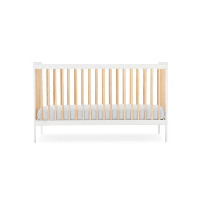 CuddleCo Nola Cot Bed - White & Natural