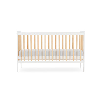 CuddleCo Nola Cot Bed - White & Natural