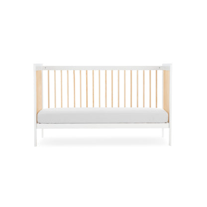 CuddleCo Nola Cot Bed - White & Natural