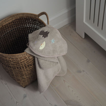 Dear April Petal Baby Towel - Moon Cat