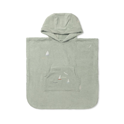 Dear April Puk Bath Poncho - Sailboats