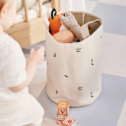 Dear April Small Embroidered Storage Baskets 2 Pack - Leaves