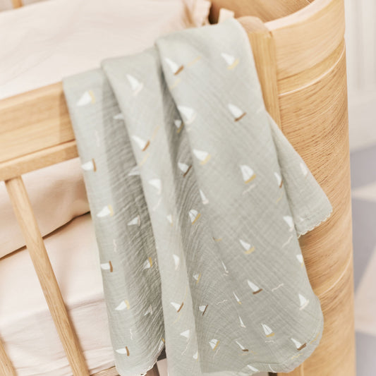 Dear April 3-pack Muslin Cloths - Sailboats