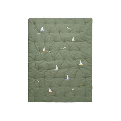 Dear April Embroidered Play Mattress - Sailboats