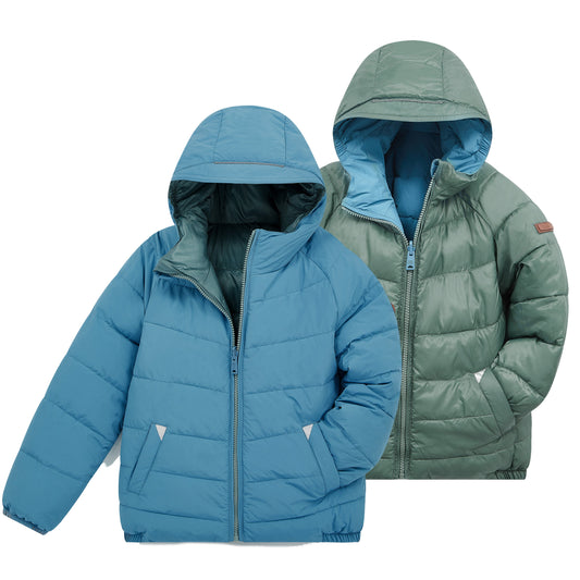 Toastie Ecoreversible Puffer - Cloud Blue & Fern