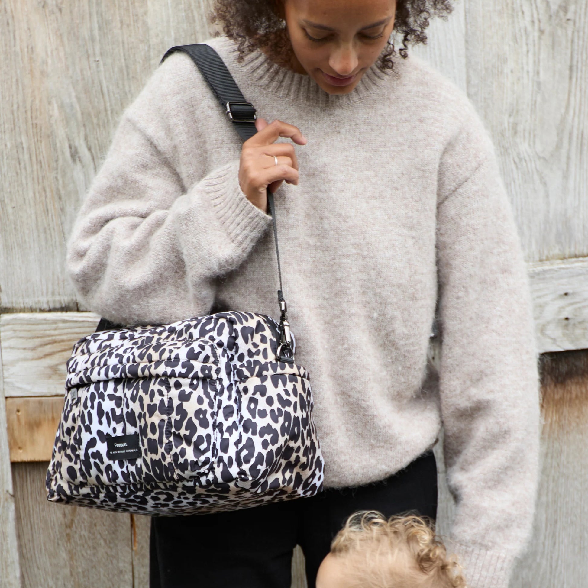 Finnson Freya Eco Stroller Organiser - Leopard Print