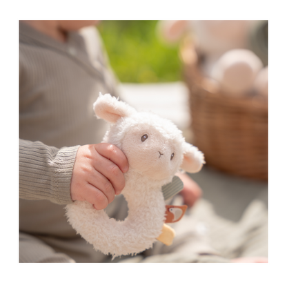 Little Dutch Soft Sheep Ring Rattle - Little Farm