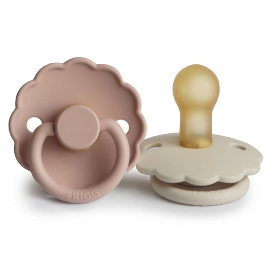 FRIGG Daisy Latex Pacifiers 2 Pack - Blush/Cream