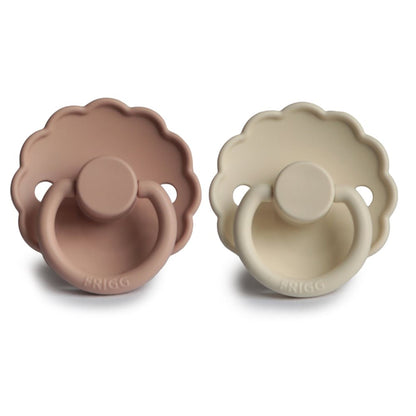 FRIGG Daisy Latex Pacifiers 2 Pack - Blush/Cream