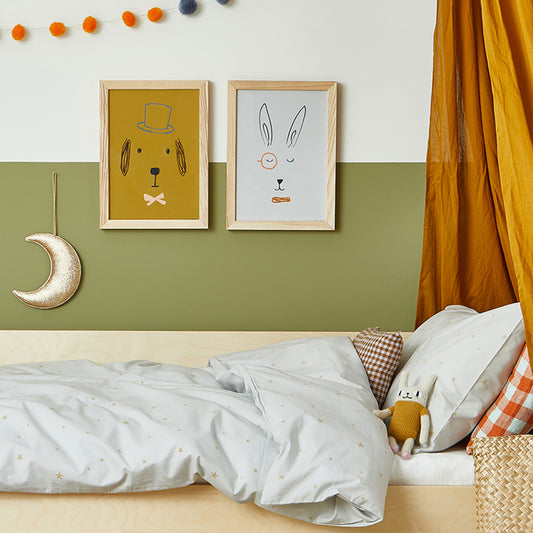 Hibou Home Starry Sky Organic Bed Linen - Grey