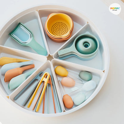 Inspire My Play Tongs - Green set - in PLAYtray 