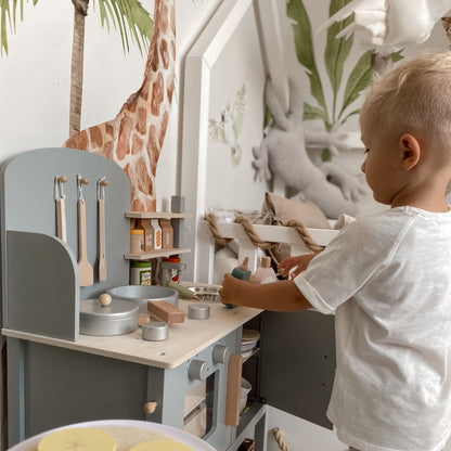 Jabadabado Wooden Play Kitchen - Grey