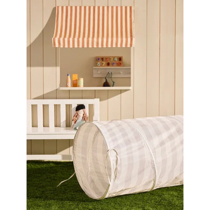 Kids Concept Play Tunnel - Stripe Grey