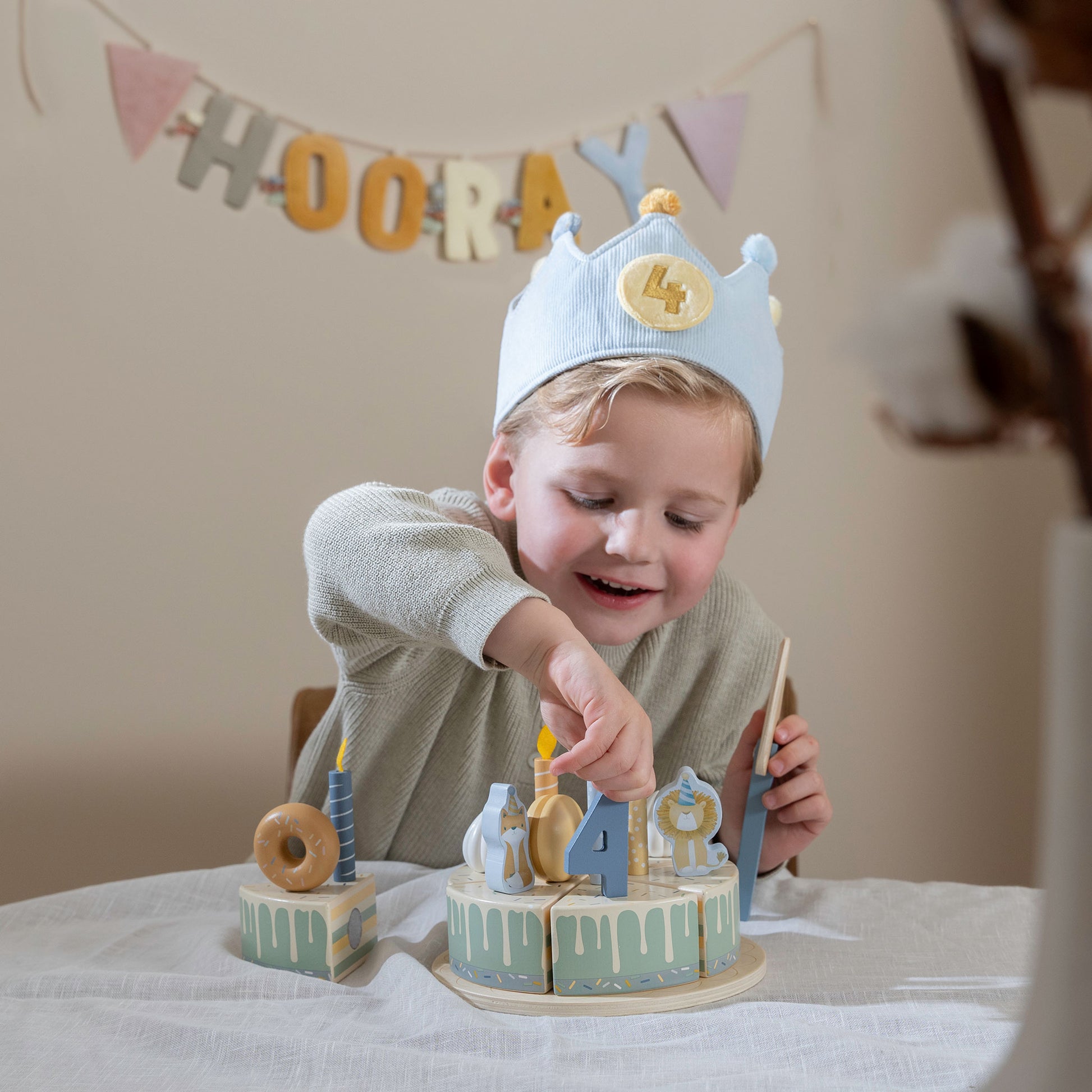 Little Dutch Birthday Crown - Blue With little Dutch Birthday Cake In Blue