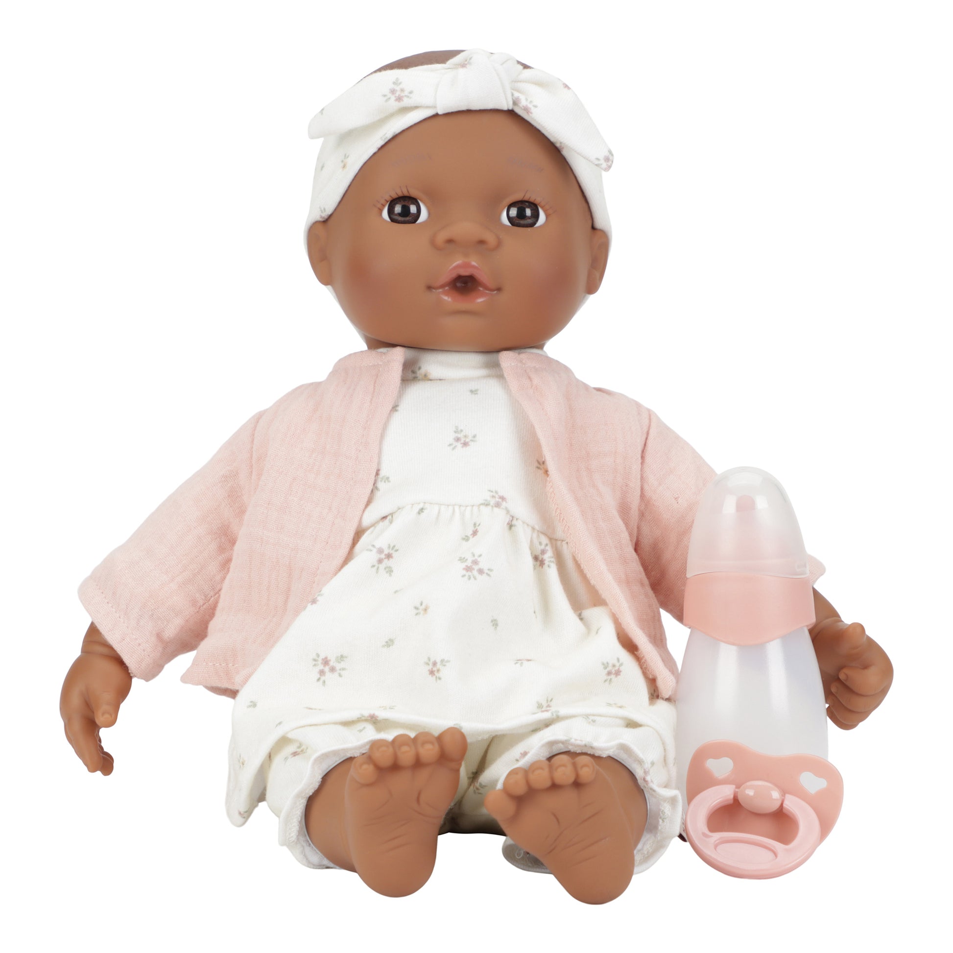 Little Dutch Baby Doll - Noa - with pink dummy and pacifier 