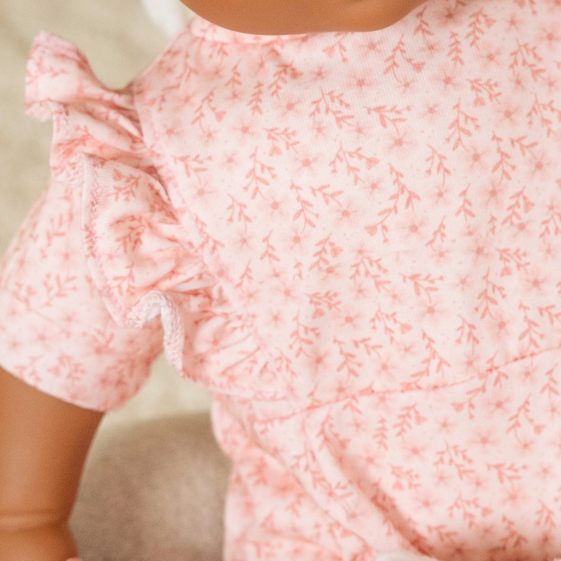 Little Dutch Baby Doll Clothes - Pink - Close Up Floral Print