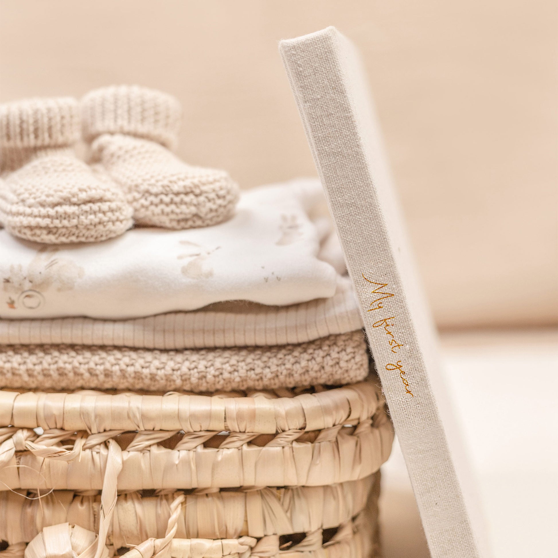 Little Dutch Baby First Year Book - Baby Bunny In Bedroom Close Up