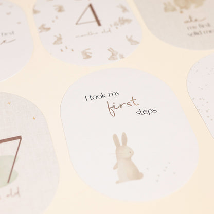 Little Dutch baby bunny milestone card - I took my first steps 