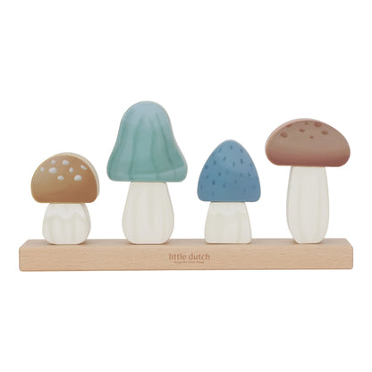 Little Dutch Mushroom Stacking Puzzle - Forest Friends