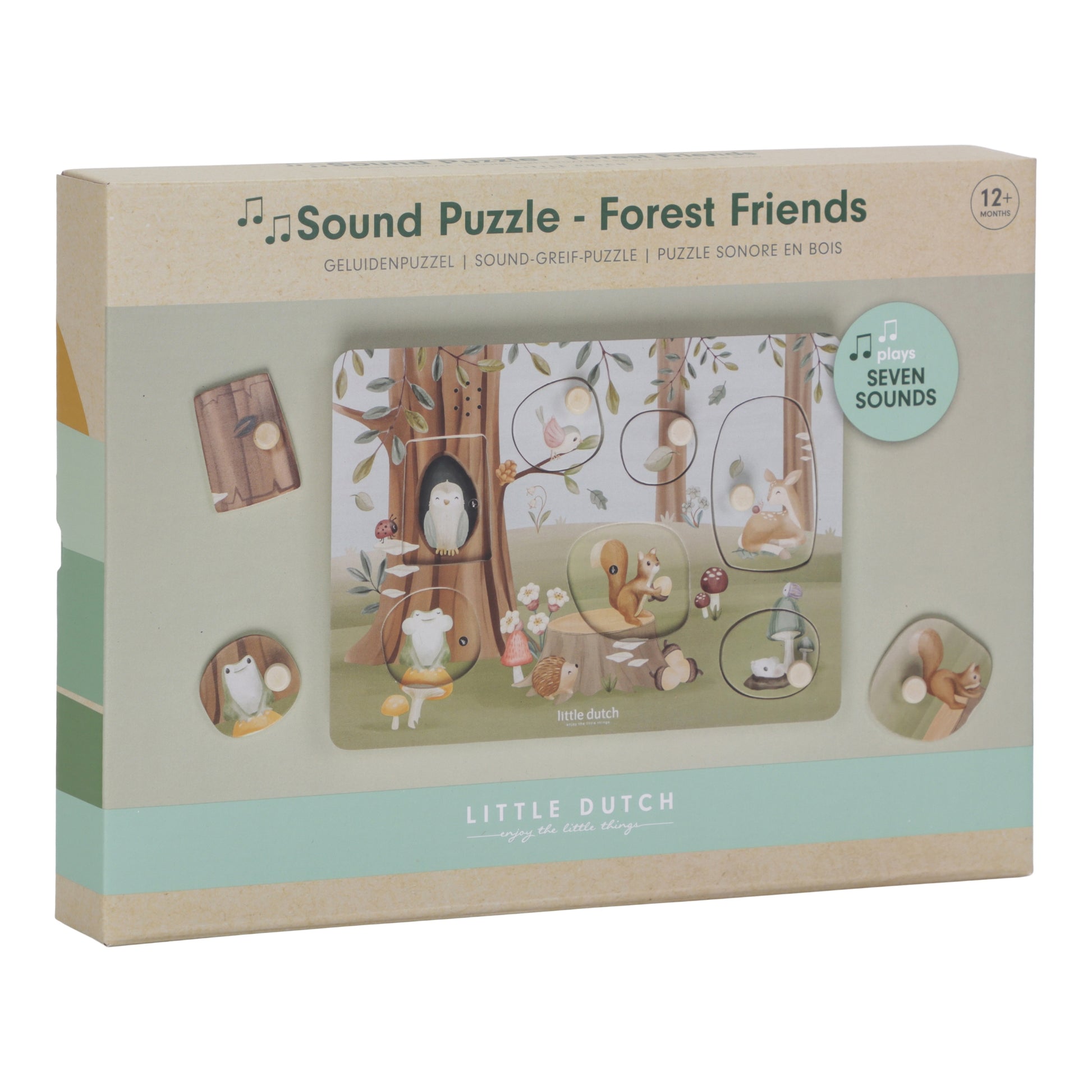 Little Dutch Wooden Sound puzzle - Forest Friends in the box