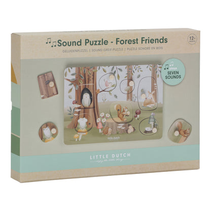 Little Dutch Wooden Sound puzzle - Forest Friends in the box