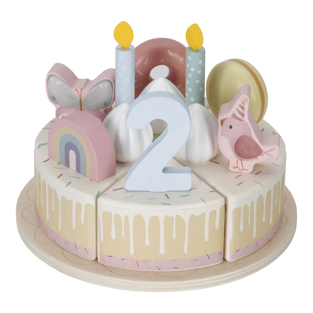 Little Dutch Wooden Birthday Cake - Pink