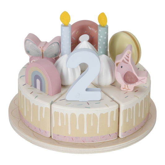 Little Dutch Wooden Birthday Cake - Pink