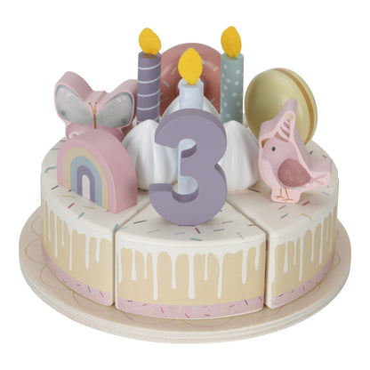 Little Dutch Wooden Birthday Cake - Pink