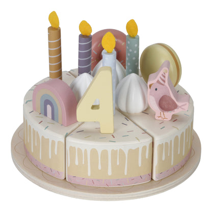 Little Dutch Wooden Birthday Cake - Pink