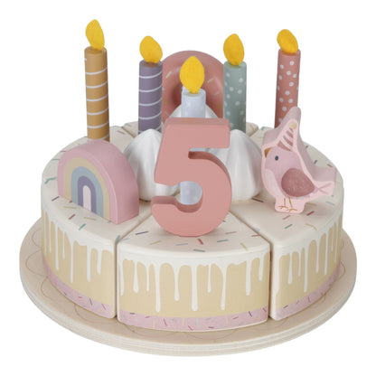 Little Dutch Wooden Birthday Cake - Pink